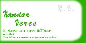 nandor veres business card